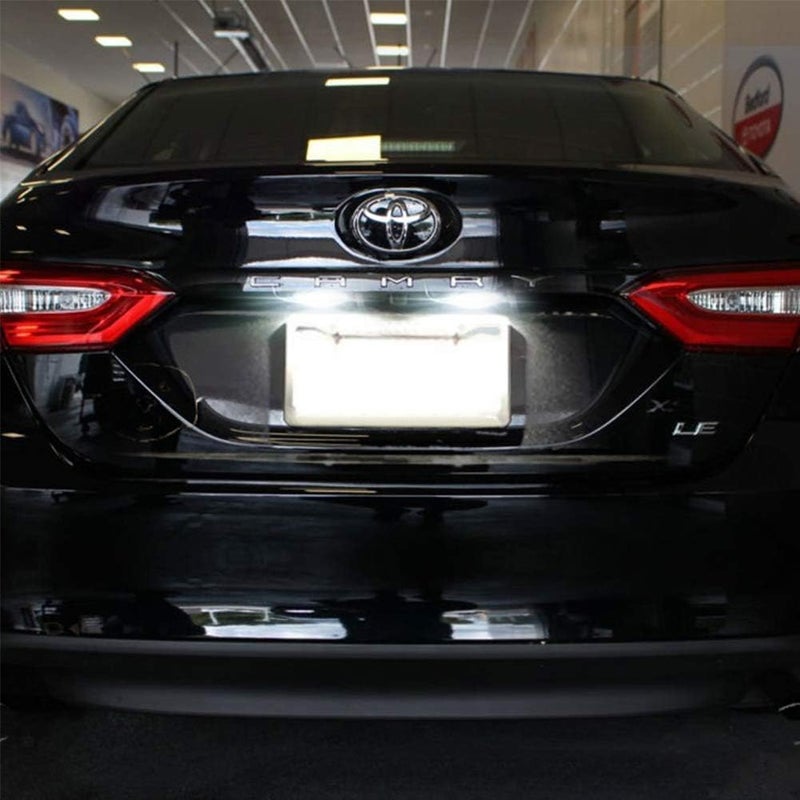Gempro 2Pcs LED License Plate Light Lamp Assemly for Toyota Camry Yaris Highlander Prius C Avalon, Powered by 18SMD Xenon White LED Lights - Image 3